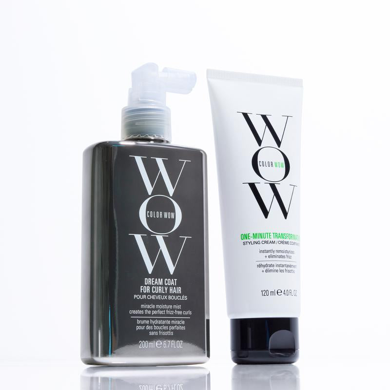 Color Wow Defined, Frizz-Free Curl Duo - Dream Coat for Curly Hair & One Minute Transformation