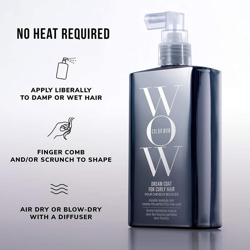 Color Wow Dream Coat - Frizz-Free Curls Made Easy | Moisture-Boosting Spray, Curl-Enhancing Formula